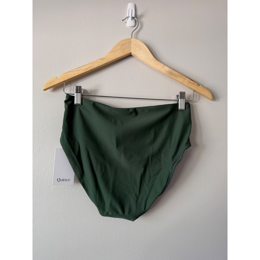 Quince Italian High-Rise Bikini Bottom M Palm Green NEW - Picture 5 of 7